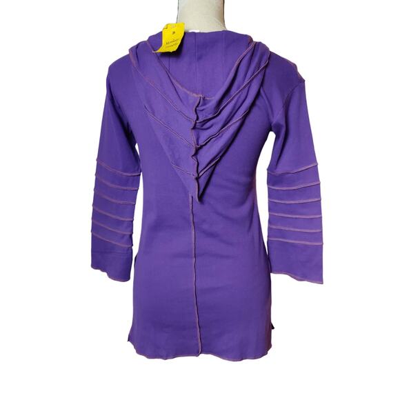 NWT Monkey Temple Himalayan Traditions Sz 4 (S) Purple Pointy Hooded Tunic Shirt - Picture 10 of 10
